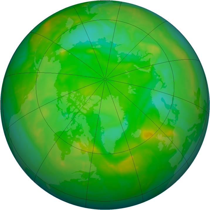 Arctic ozone map for 17 July 2010
